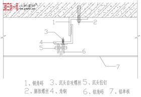室內鋁單板密拼安裝節點圖 室內鋁單板密拼安裝節點圖