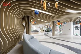 木紋弧形鋁方通吊頂