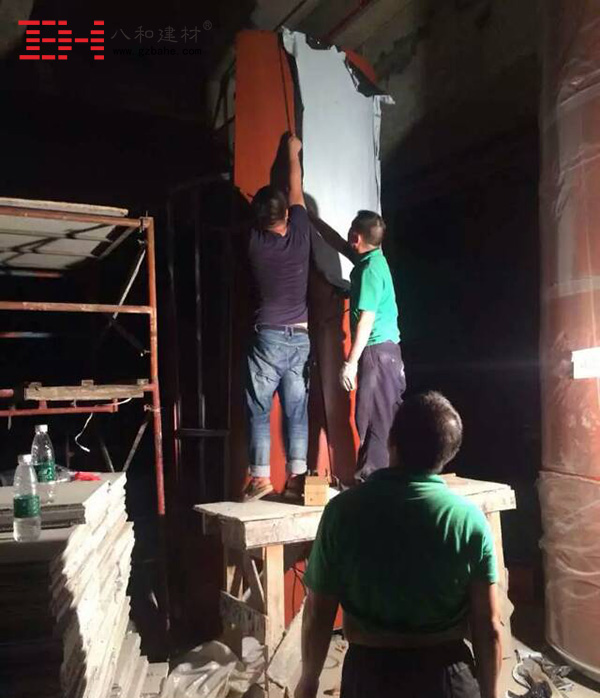 【中山百匯廣場】包柱鋁單板安裝樣板現場 【中山百匯廣場】包柱鋁單板安裝樣板現場