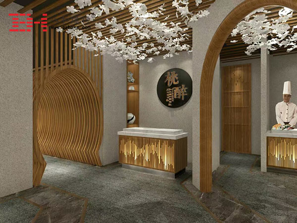 新疆萬達桃醉餐廳弧形木紋鋁方通廠家定制 新疆萬達桃醉餐廳弧形木紋鋁方通廠家定制