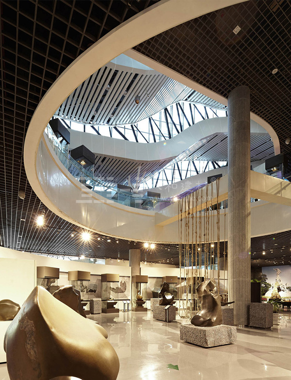 柳州奇石展覽館-鋁單板、條形鋁天花板、鋁格柵吊頂5