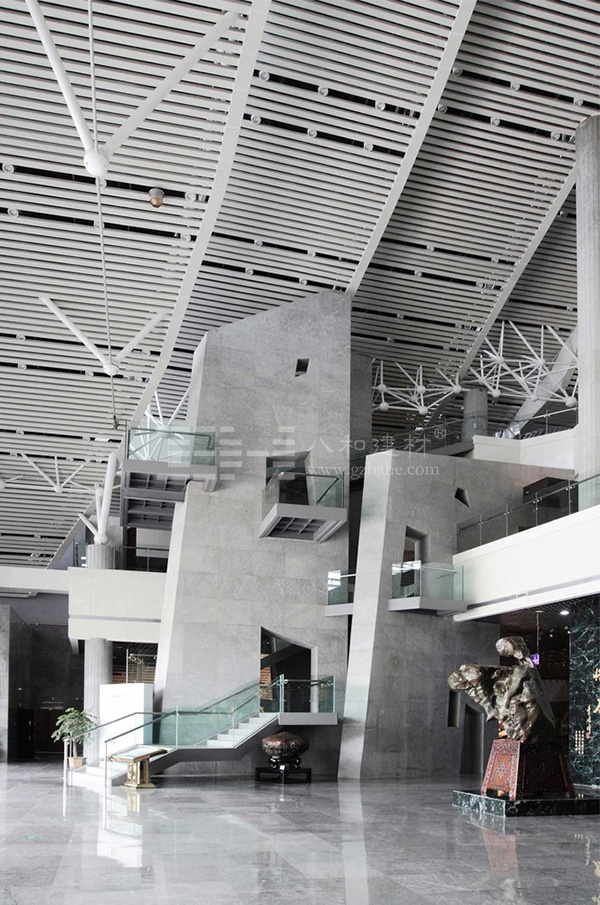柳州奇石展覽館-鋁單板、條形鋁天花板、鋁格柵吊頂3