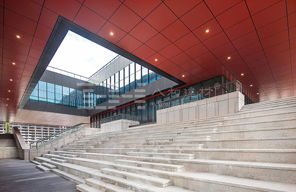 上海外高橋文化藝術中心-穿孔鋁單板 、鋁天花吊頂2