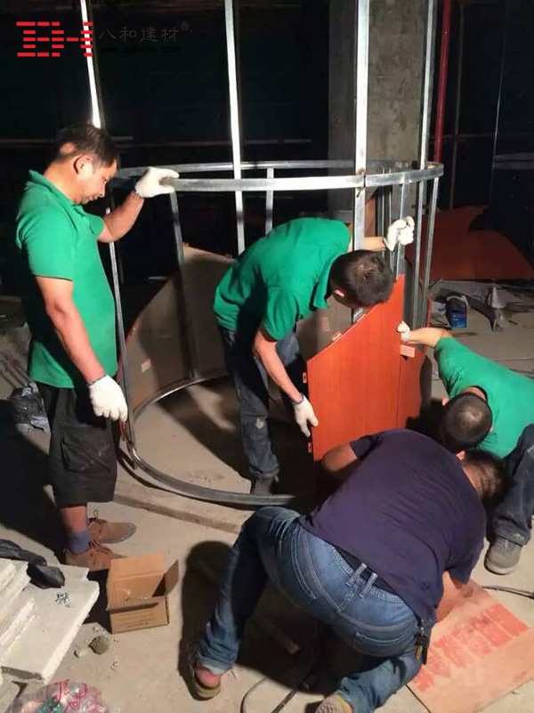 【中山百匯廣場】包柱鋁單板安裝樣板現(xiàn)場 【中山百匯廣場】包柱鋁單板安裝樣板現(xiàn)場