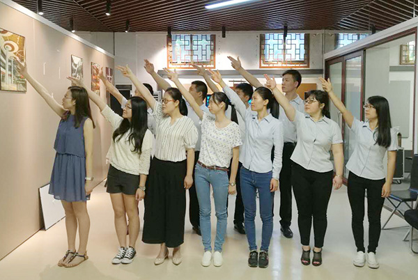 八和建材鋁單板廠家能量晨會 八和建材鋁單板廠家能量晨會