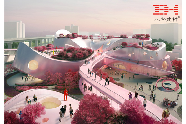 臺灣桃園市立美術館競標方案,利用鋁板立面映盛世桃色 臺灣桃園市立美術館競標方案,利用鋁板立面映盛世桃色