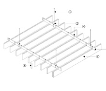 型材鋁方通安裝節點